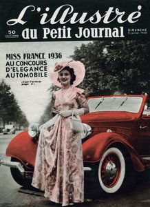 Lynne Lassal Miss France 1936 at the Automotive Elegance Contest