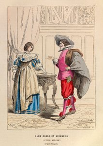 Nobleman and noblewoman 18th century costumes - private collection by Anonymous Anonymous