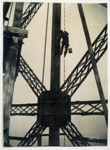 Painter on the Eiffel Tower in 1889, Paris by Anonymous Anonymous