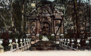Paris: view of the Fontaine Medicis in the gardens of Luxembourg by Anonymous Anonymous