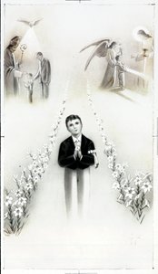 Pious Image: Catholic Education of a Little Boy, Communion and Profession of Faith by Anonymous Anonymous