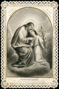 Pious image: Jesus receiving the souls of the faithful by Anonymous Anonymous
