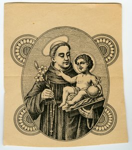 Pious image: Saint Anthony of Padua