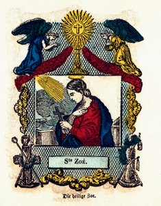 Pious image: Saint Zoe. Engraving of the 19th century. Private collection by Anonymous Anonymous