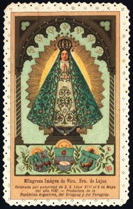 Pious Image: Representation of Our Lady of Lujan, Protector of Argentina, Paraguay and Uruguay