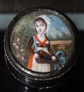 Portrait of a Girl With Hurdy Gurdy by Anonymous Anonymous