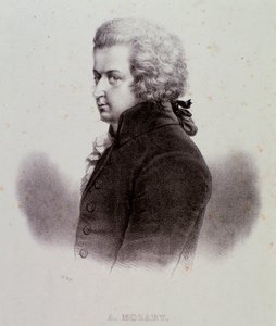 Portrait of Austrian composer Wolfgang Amadeus Mozart (1756-1791)