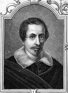 Portrait of Daniele Crespi, Italian painter. Engraving of 1859 in 