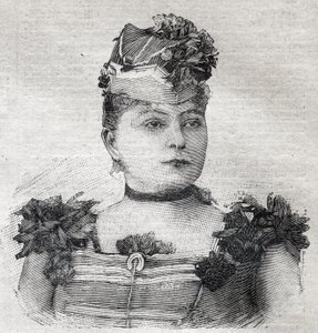 Portrait of Eugenie Weiss, known as Jenny Baroness of Rahden, a member of the Brazilian circus troupe and author of the book 