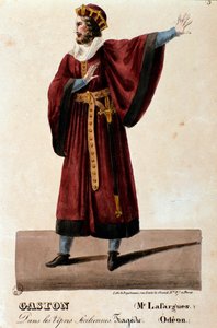 Portrait of Gaston interpreted by Lafargues in The Sicilian Vespers (I vespri siciliani), opera by Giuseppe Verdi by Anonymous Anonymous