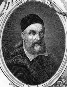 Portrait of Jacopo or Giacomo Bassano (1518-1592) Italian painter. Engraving of 1859 in 