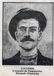 Portrait of Luigi Lucheni, Italian anarchist, assassin of Elisabeth de Wittelsbach