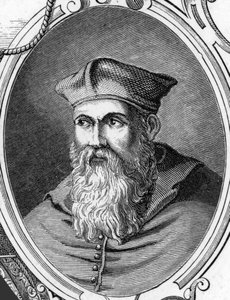 Portrait of Sebastiano Luciani dit Sebastiano del Piombo (1485-1547) Italian painter. 1859 engraving in 