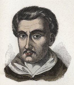 Portrait of Tommaso Campanella (1568-1639), Dominican monk and philosopher. Engraving. Private collection by Anonymous Anonymous