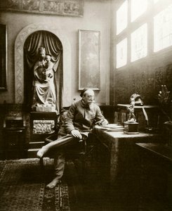 Portrait of the French writer Anatole France in 1904 in his office. Private Collection by Anonymous Anonymous