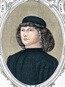 Portrait of the Italian Painter Giovanni Bellini Said il Giambellino (1425/1433-1516), Engraving of 1859 in 