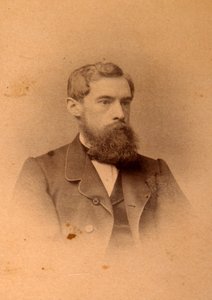 Portrait of the collector, patron and founder of the gallery Pavel Mikhailovich Tretyakov (1832-1898). Albumin Photo