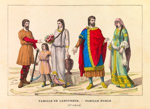Portraits and Costumes of a Family of Plowers and a Noble Family in the 5th Century by Anonymous Anonymous