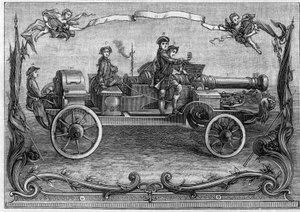 Project of the monster cannon around the middle of the 18th century. Reduction to a quarter of a Dutch engraving by I. W. B. del Gabriel Bodenher 