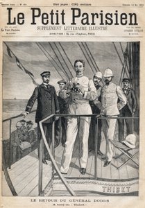 Return of General Alfred Dodds from the Dahomey expedition aboard the Thibet. In Le Petit Parisien on 14/05/1893. by Anonymous Anonymous