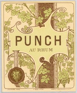 Rum Punch Alcohol Advertisement (Late 19th Century)
