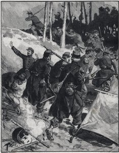 Scene from the novel by Emile Zola (1840-1902) 