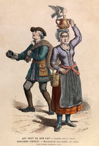 Sellers of milk and second hand clothes 15th Century by Anonymous Anonymous