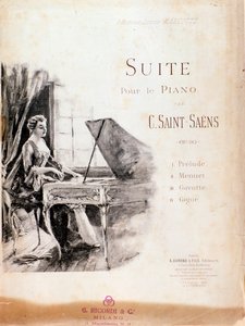 Sheet music of Suite for piano (Opus 90) by Camille Saint-Saens by Anonymous Anonymous