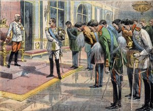 The Jubilee by Francois Joseph I (1830-1916) Emperor of Austria. Engraving from the newspaper Le Petit Parisien