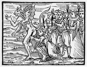 The Sabbath Ritual Kiss on the Buttocks of the Devil (