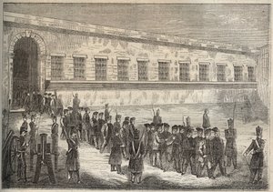 The bagne of Rochefort in the 19th century. Engraving in 