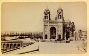 The city of Marseille and its surroundings around 1885-1890: the cathedral under construction by Anonymous Anonymous