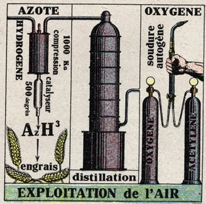 The cold industry: air exploitation. Anonymous illustration from 1925. Private collection.