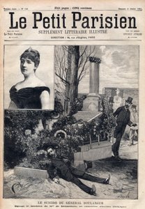 The suicide of General Georges Boulanger (1837-1891) at the cemetery of Ixelles in Belgium in front of Madame Bonnemains