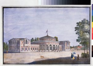 Railway Station and French Restaurant in Catharinhof by Anonymous Anonymous