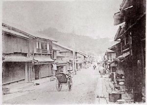 View of a Village Street in China - Photograph of the Beginning of the 20th Century - Private Collection