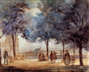 View of the Tuileries Terrace in Paris in 1786 by Anonymous Anonymous