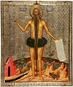 Saint Onuphrius by Anonymous Russian icon painter