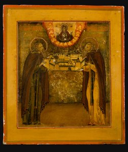 Saints Zosima and Savvatiy of Solovki by Anonymous Russian icon painter