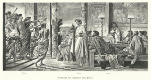 Banquet of Agathon and Plato, Ancient Greece by Anselm Feuerbach