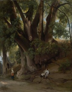 Italian Tree Landscape (Road near Albano) by Anselm Feuerbach