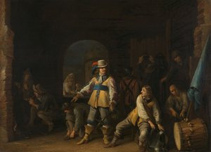 Soldiers in a Guardroom by Anthonie (1601-73) Palamedesz