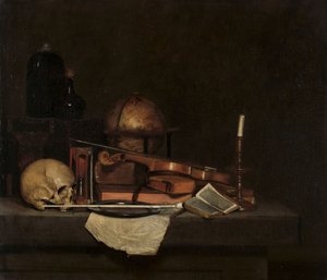Vanitas Still Life by Anthonie (1601-73) Palamedesz