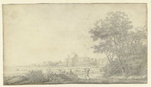 View of Huis ter Nieuburch, Rijswijk, Seen from the East by Anthonie Jansz. van der Croos