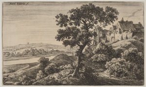 A Village on a Hill by Anthonie Waterloo