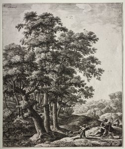 Six large upright landscapes with scenes from Ovid