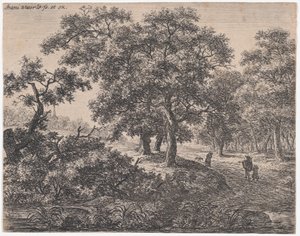 The Three Trees, 17th century by Anthonie Waterloo
