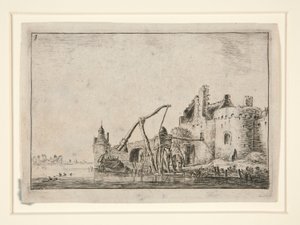 The Well, from a set of 12 landscape etchings by Anthonie Waterloo