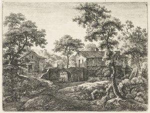 Village Gate (Landscapes, Series A) by Anthonie Waterloo