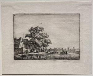 Twelve Landscapes: Plate B, The Cemetery by the Canal